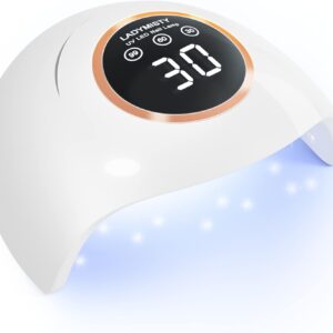 72W UV LED Nail Lamp Light Dryer for Nails Gel Polish with 18 Beads 3 Timer Setting & LCD Touch Display Screen, Auto Sensor, Professional Nails, White