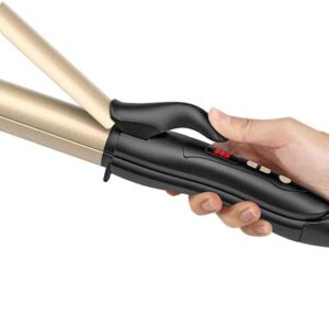 Berta 2 in 1 Hair Iron Professional Hair Straightener& Curler Iron, Ceramic 1.25 Inch Curling Iron, 275-425℉ Adjustable Temperature, Dual Voltage