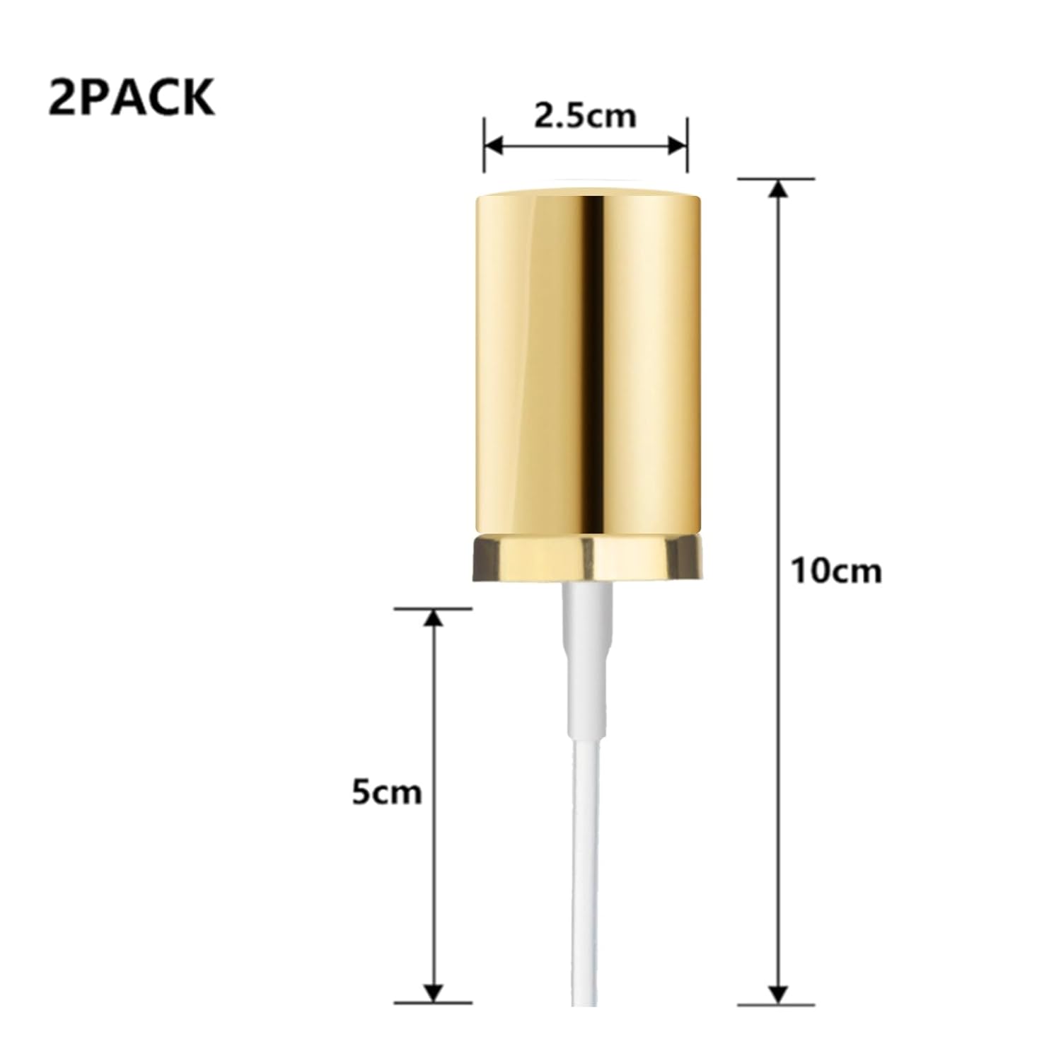 Chris.W 2 Pack Foundation Pump Dispenser Fit for Estee Lauder Double Wear Foundation, Maybelline Fit Me Liquid, Gold Lid - Image 3