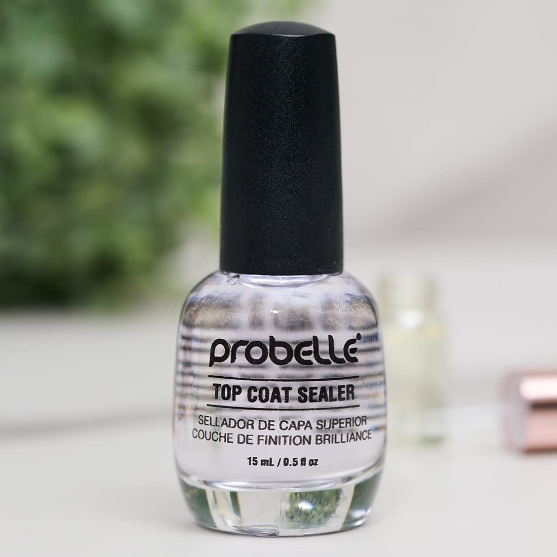 Probelle Top Coat Sealer, Quick Dry Nail Polish Top Coat, High Shine Glossy Nail Finish, Instantly Forms Clear Barrier For Enamel Protection, Fast Dry Manicure, Long Lasting Results, 0.5 fl oz/ 15 mL - Image 5
