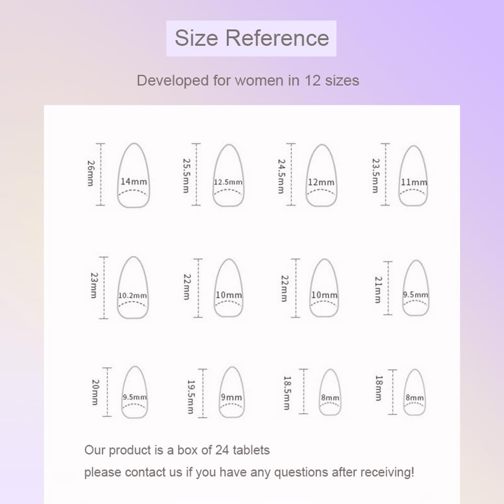 24Pcs Medium Black Coffin Press on Nails,Marble Glossy False Nails with Gradient Grey Design,Resuable Full Cover Fake Nails Set for Women,12 Sizes Nail Kit - Image 5