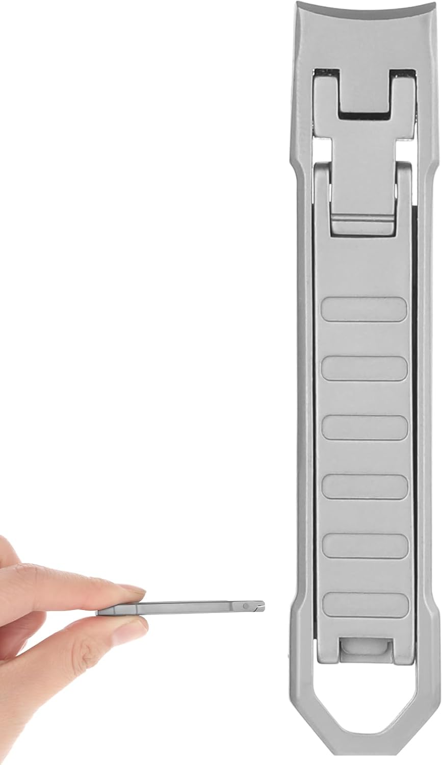 Nail Clippers Ultra Thin Wide Natural Finger Fingernail Clipper Mini Travel Folding Toenail Nail Trimmer Stainless Steel Portable Curved Nail Cutter with Glass File Keychain for Men Women Adult