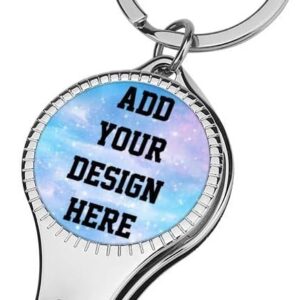 Personalized Nail Clipper Keychain Bottle Opener - Custom Photo, Logo, or Text - for Weddings, Breweries, Bars, Anniversaries, Parties, Restaurants, Nail Salons, Guests, Travel
