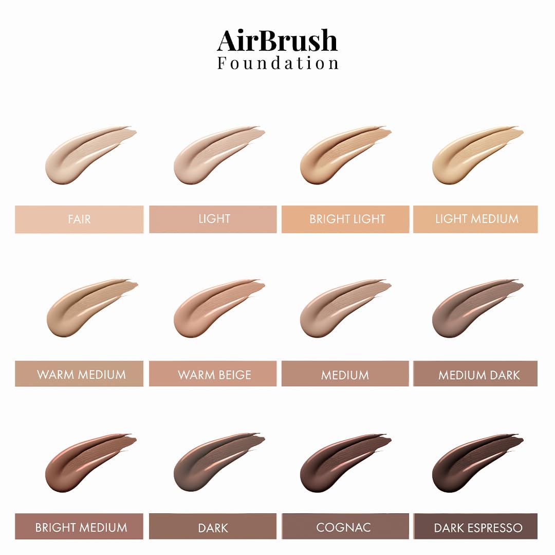 MagicMinerals AirBrush Foundation by Jerome Alexander – 2pc Set with Airbrush Foundation and Kabuki Brush - Spray Makeup with Anti-aging Ingredients for Smooth Radiant Skin - Medium - Image 5