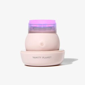 Vanity Planet LEDA Blue LED Silicone Face Brush - Deep Cleansing Light Therapy for Your Skin and Prevent Fine Lines, Wrinkles and Sunspots - Gentle for Sensitive Skin