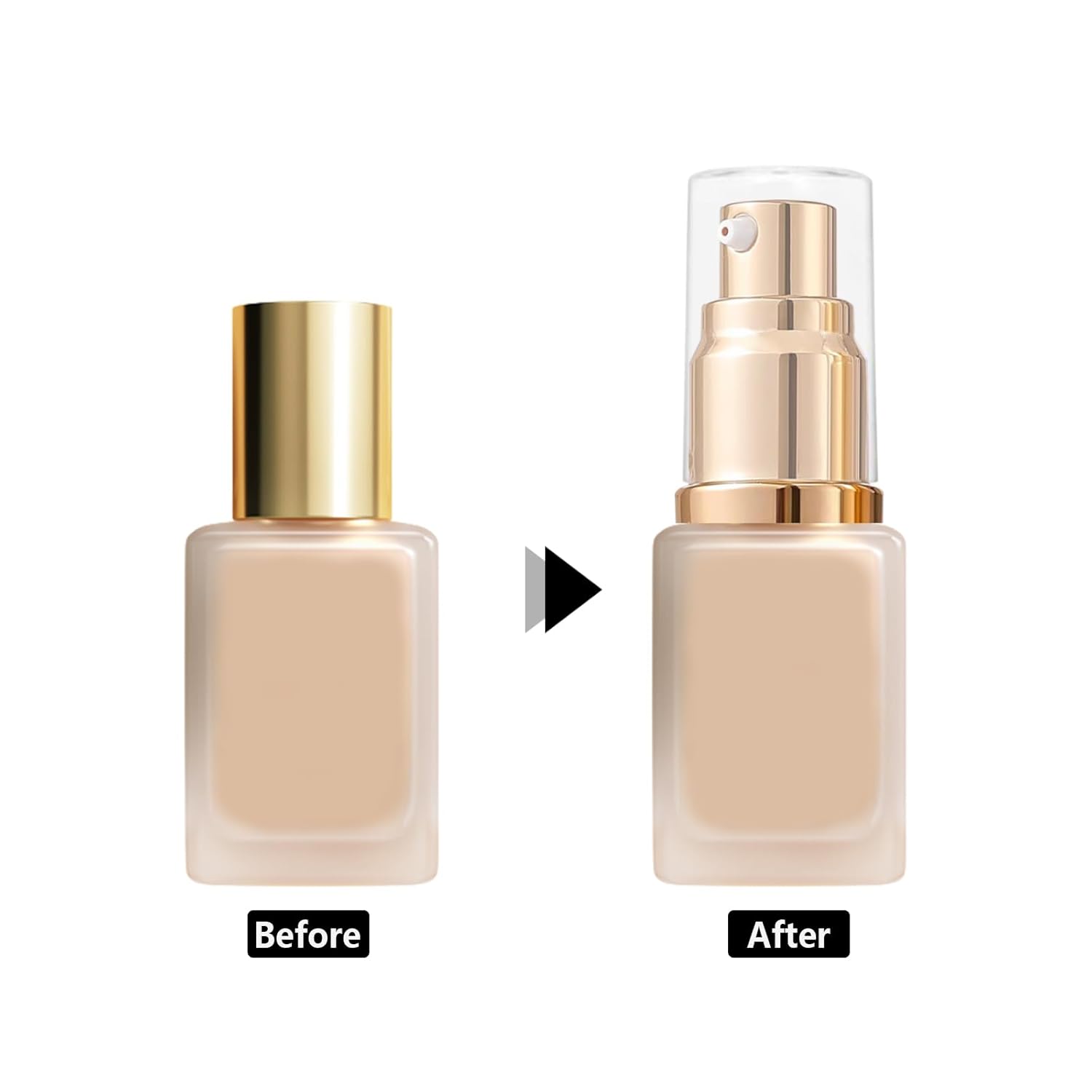 2Pack Foundation Pump Fit for Estee Lauder Double Wear Foundation, Gold Replacement Pumps for DW Makeup Bottle(Upgraded) - Image 6