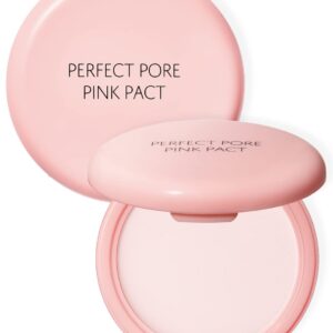 THESAEM Saemmul Perfect Pore Pink Pact - Makeup Finishing Pressed Powder for Sebum Control and Pore Minimization, Soothes Sensitive Skin with Calamine, Setting Powder, Clumps Free 12g