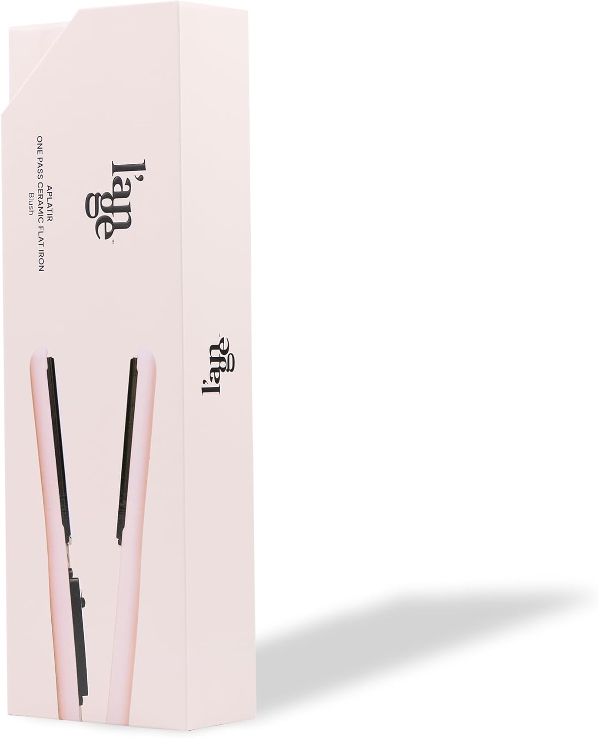L'ANGE HAIR Aplatir Ceramic 1" Flat Iron | Adjustable Temp & Dual Voltage Hair Straightener | Tourmaline-Infused Plates for Smooth, Frizz-Free Styling | 1 Inch Styling Tool (Blush) - Image 4