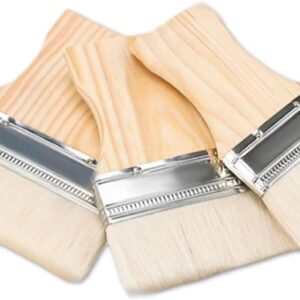 Flat Paddle Paint Brush Set, Hake Brush Flat, Scale Brush, Wide Paint Brush Large Flat Paint Brush with Poplar Handle Art Paint Brush Wool Paint Brushes for Oil and Acrylic Paints 3/4/5 Inch