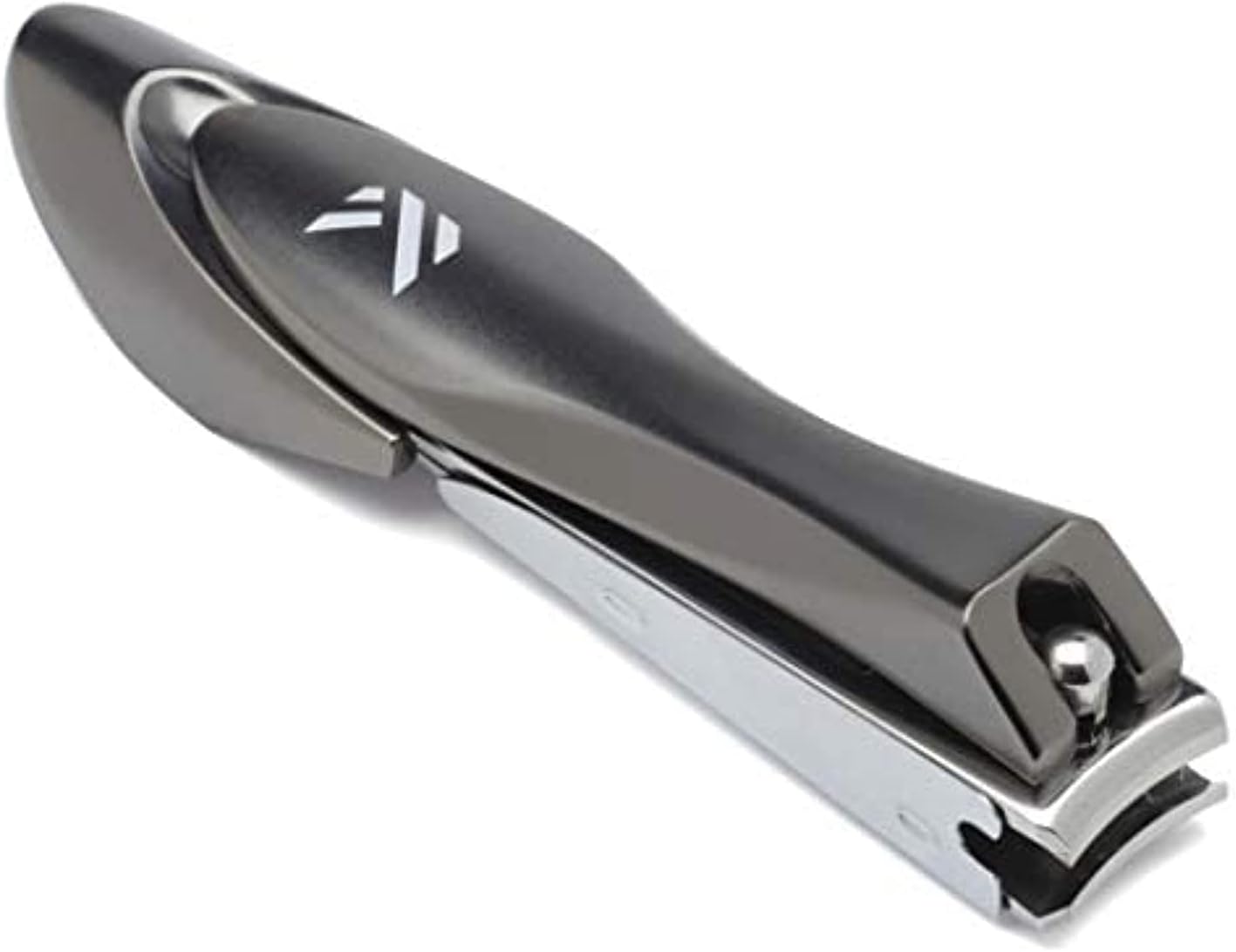 Nail Clippers with Catcher – KLIPP Heavy Duty Stainless Steel Fingernail and Toe Nail Cutter with Curved Surgical Blades and Built-in Nail File – Ergonomic Handle with Wide Jaws for Thick Nails