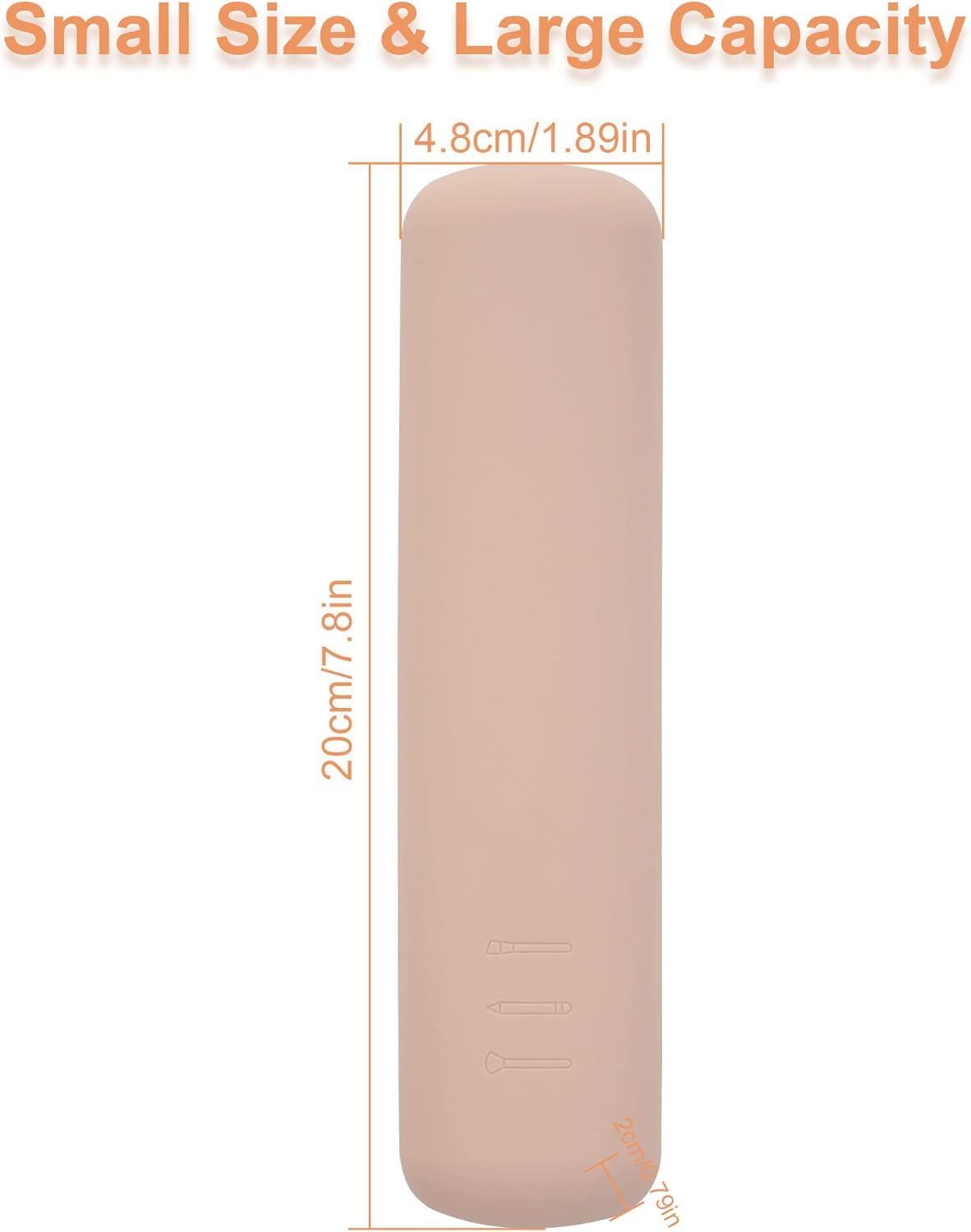 FERYES Travel Makeup Brush Holder, Magnetic Anti-fall Out Silicon Portable Cosmetic Face Brushes Holder, Soft and Sleek Makeup Tools Organizer for Travel-Khaki - Image 7