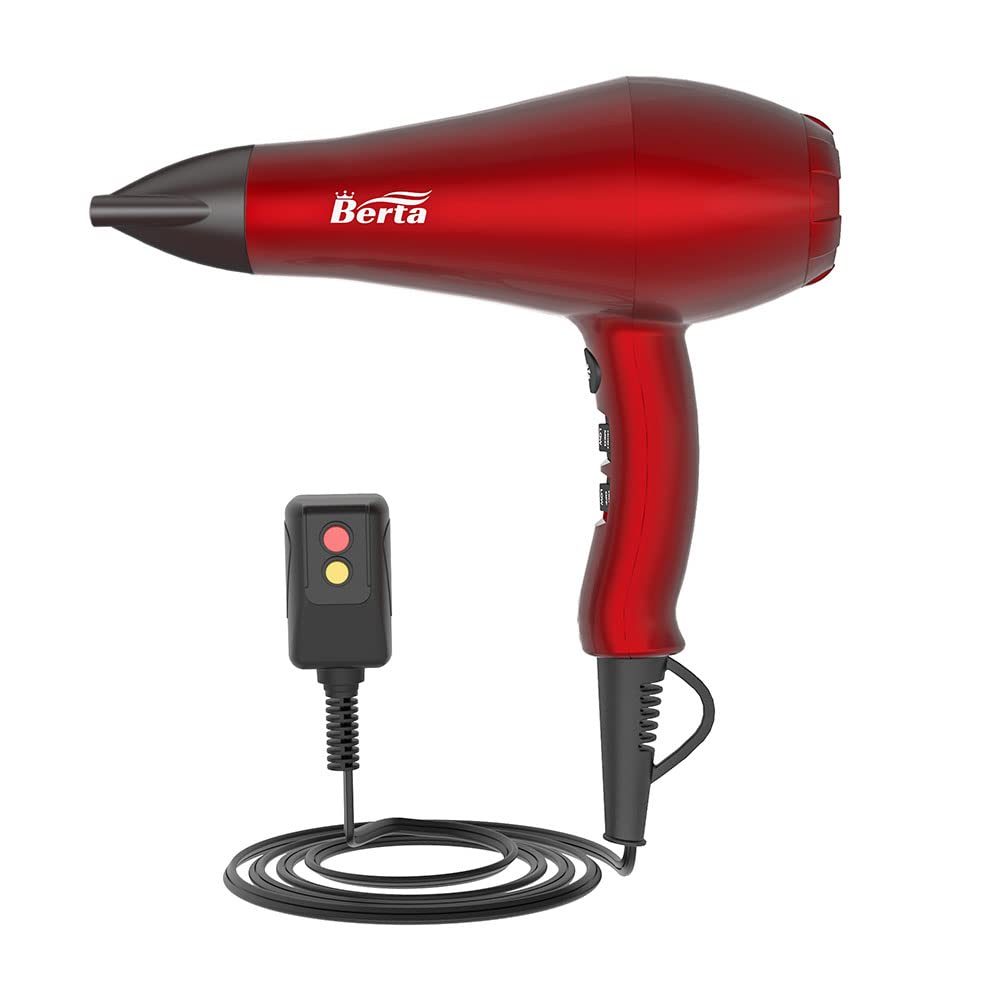 1875W Tourmaline Hair Dryer Ionic Frizz Control Fast Drying Blow Dryer Professional Hairdryer 2 Speed and 3 Heat Settings, Concentrator & Diffuser & Pik, Cool Shot - Image 3