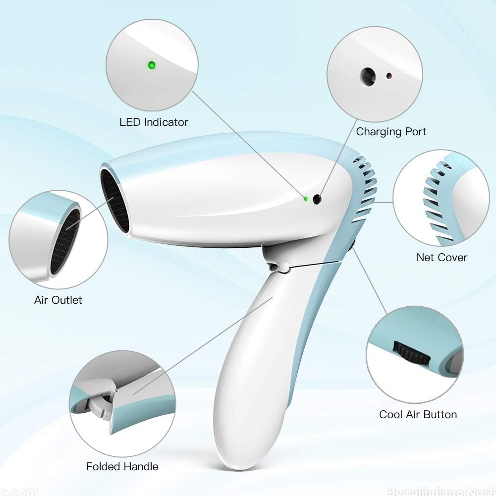 Cordless Hair Dryer - Only Cold Wind Battery Operated Hair Dryer - Rechargeable Portable Hairdryer for Indoor, Outdoor, Camping, Tourism - Image 7