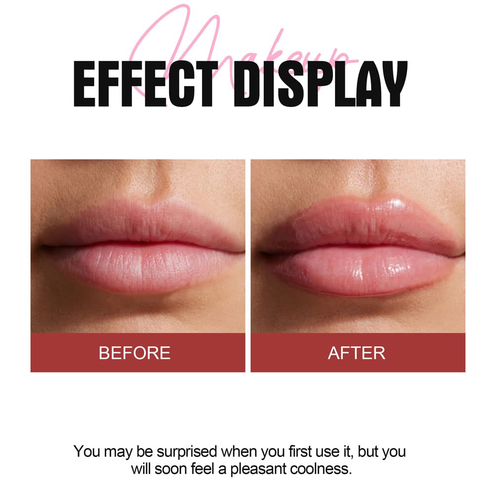 Plumping Lip Oil With Chili Extract - Fuller Lips Instantly! Ultra-Hydrating & Nourishing, Glossy Finish Lip Glow Oil, Lip Plumping Booster Plump, Smooth, and Define Your Lips Naturally (02 Baby Pink) - Image 4