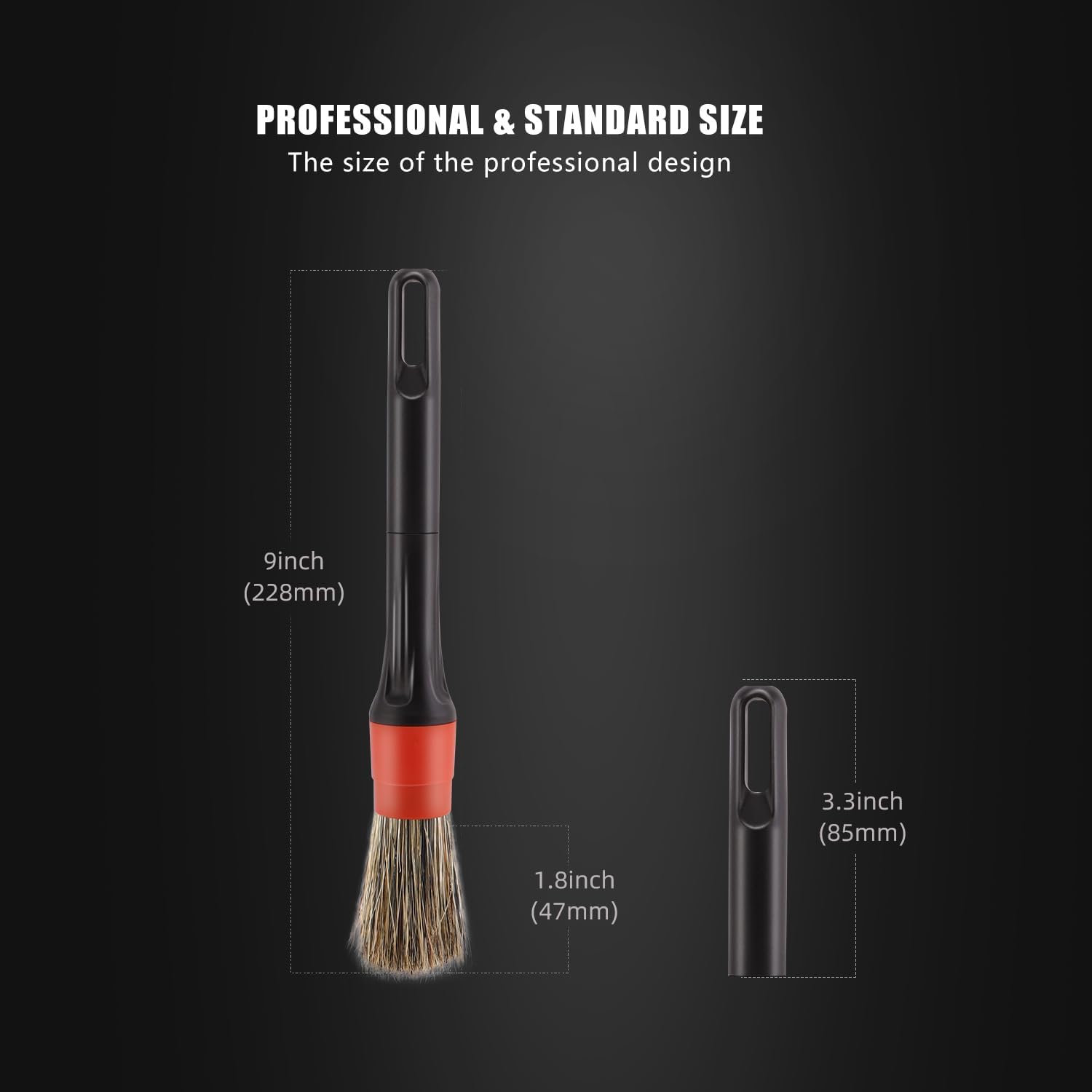 SPTA Car Drill Brush, Drill Brush Attachment 5Pcs Detachable Car Care Detailing Brush Set Soft No Scratch Boar Hair Detail Brush Car Care Detail Brush for Air Vent Automotive Interior Exterior -DF075 - Image 4