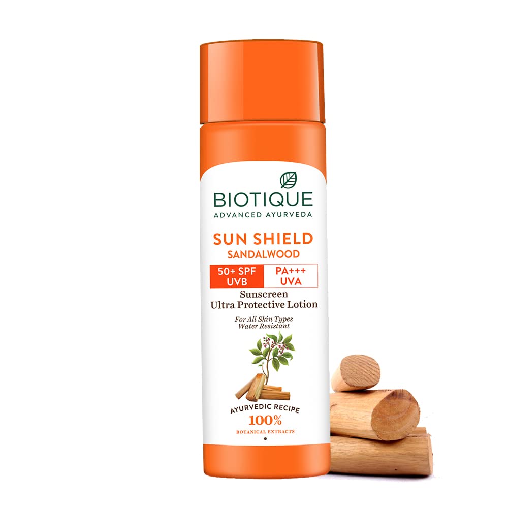 Biotique Sandalwood 50+ Spf Uva/Uvb Sunscreen Ultra Soothing Face Cream 120Ml/4.06Fl.Oz. - Image 2