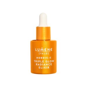 Lumene Nordic-C [Valo] Triple Glow Radiance Elixir - Hydrating, Anti-Aging Vitamin C Serum for Enhanced Skin Glow - Ferulic Acid & Vitamin Face Serum (1 Fl Oz.)