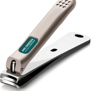 MR.GREEN Nail Clippers Curved Blades Fingernail Cut Nippers Manicure Scissors Stainless Steel Pedicure Tools (Medium)