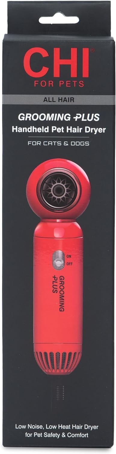 CHI for Pets Grooming Plus Handheld Pet Hair Dryer for Cats and Dogs, All Hair Types; Compact, Low Heat, Low Noise Pet Dryer; Leaves One Hand Free to Hold & Comfort Pet, FF28716 - Image 2