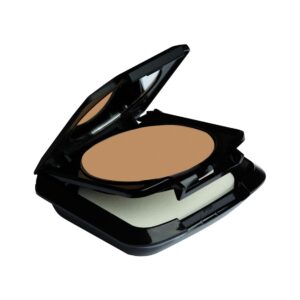 Palladio Dual Wet and Dry Foundation with sponge and Mirror, Squalane Infused, Apply Wet for Maximum Coverage or Dry for Light Finishing and Touchup, Minimize Fine Lines, All day Wear, Tawny
