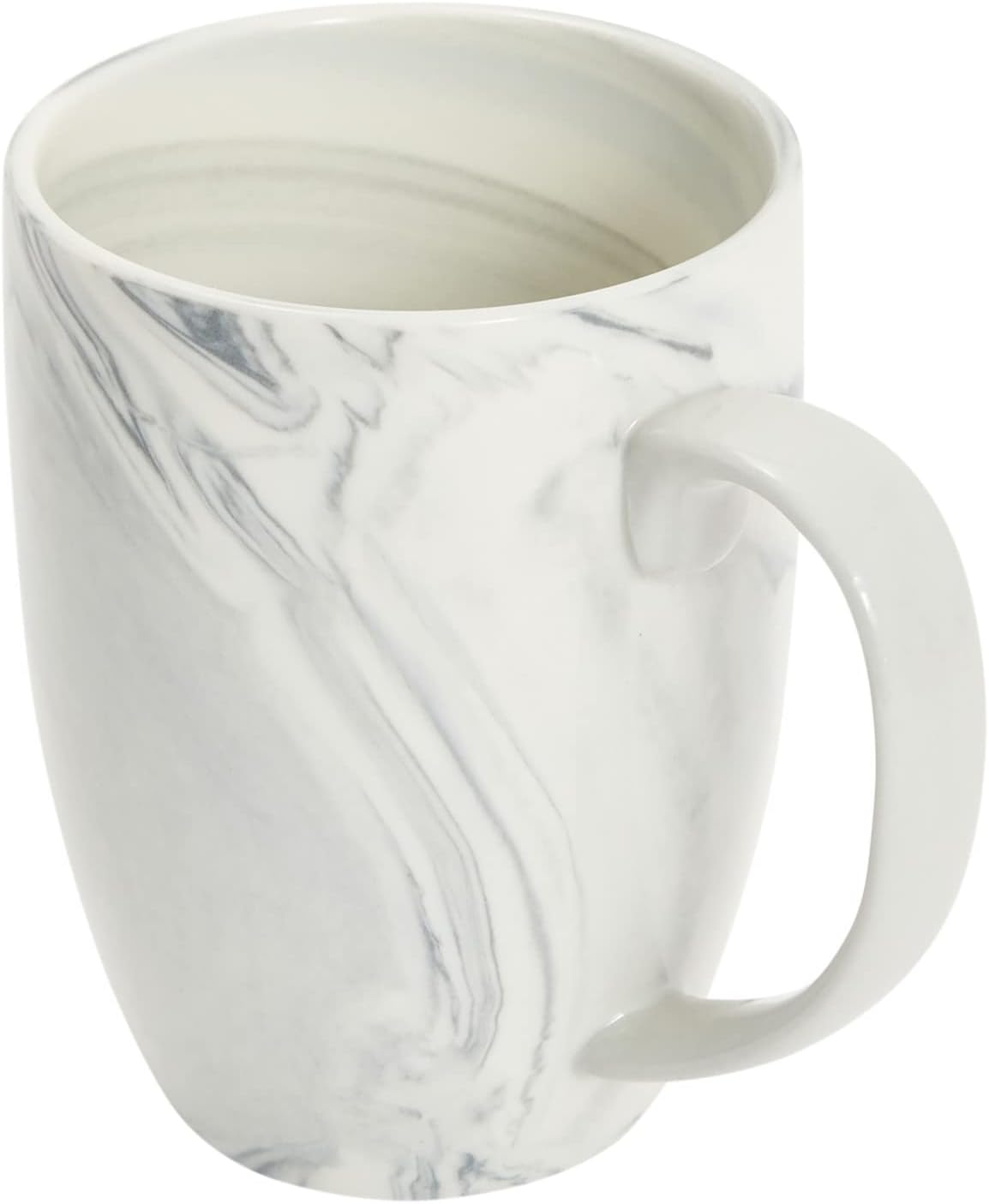 Juvale Set of 4 Grey Marble Ceramic Mugs for Coffee, Hot Cocoa, Tea (16oz) - Coffee Mugs Set of 4 - Marble Cup - Image 5
