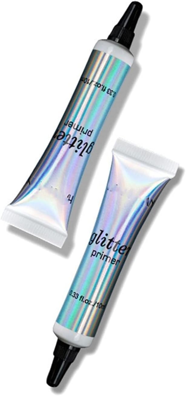 MAEPEOR Cosmetic Glitter Glue Long Lasting Makeup Glitter Primer Gel Waterproof & Smudgeproof Primer Base Glue for Body Eyes Face Lip with Glitter, Body Jewels, Rhinestones (2 PCS, 10 ml)