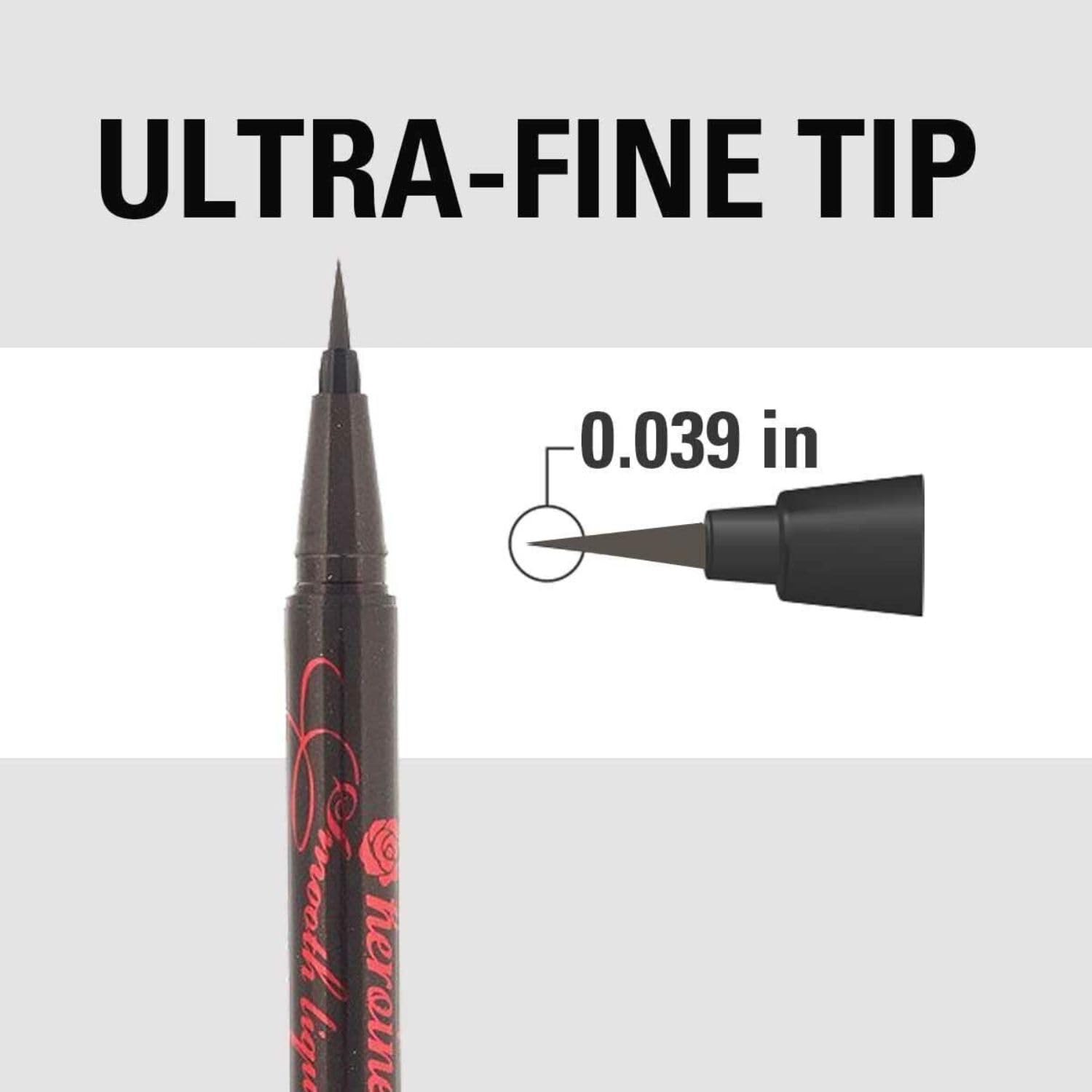 Heroine Make by KISSME Waterproof Smooth Liquid Eyeliner, Japanese Eye Makeup for Smudge-free, Super Keep Brown Black - Image 3