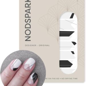 Black Swan Nail Polish Wraps Manicure | Contains 16 Nail Art Nail Wraps (8 Different Sizes) | Affordable | Quick and Easy to use | 15 Minute Application | Lasts up to 2 Weeks |