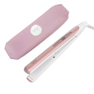 Flat Iron Hair Straightener Professional 2 in 1 Curling Iron and Straightener Ceramic Coating Panel 1 Inch Straightener Temperature Adjustment 284-446 °F