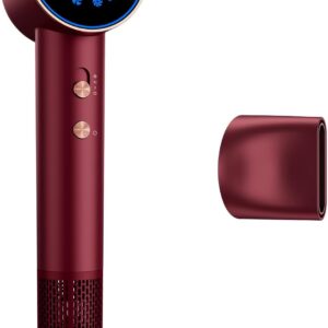 FanttikSolo SonicDry H10 APEX High-Speed Hair Dryer, 56dB Low-Noise, 0.74lb Ultra-Light Blow Dryer, 80% Faster Drying with 110,000 RPM Brushless Motor, Ionic Tech for Home, Travel, Salon - Red