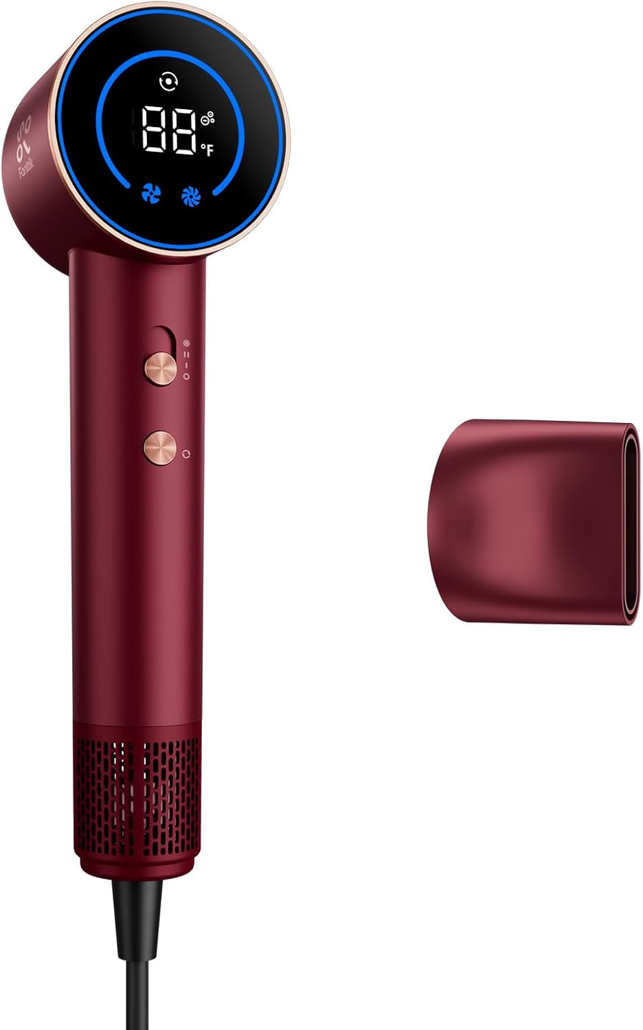 FanttikSolo SonicDry H10 APEX High-Speed Hair Dryer, 56dB Low-Noise, 0.74lb Ultra-Light Blow Dryer, 80% Faster Drying with 110,000 RPM Brushless Motor, Ionic Tech for Home, Travel, Salon - Red