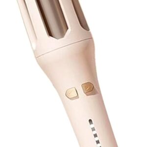 Adagio Hair Curler Device, Automatic Curling Iron, Rotating Adagio Auto Hair Curler, Portable Rotary Hair Waver, Automatic Shut-Off, Anti-Scald, Anti-Tangle, Ceramic Coating(Beige)