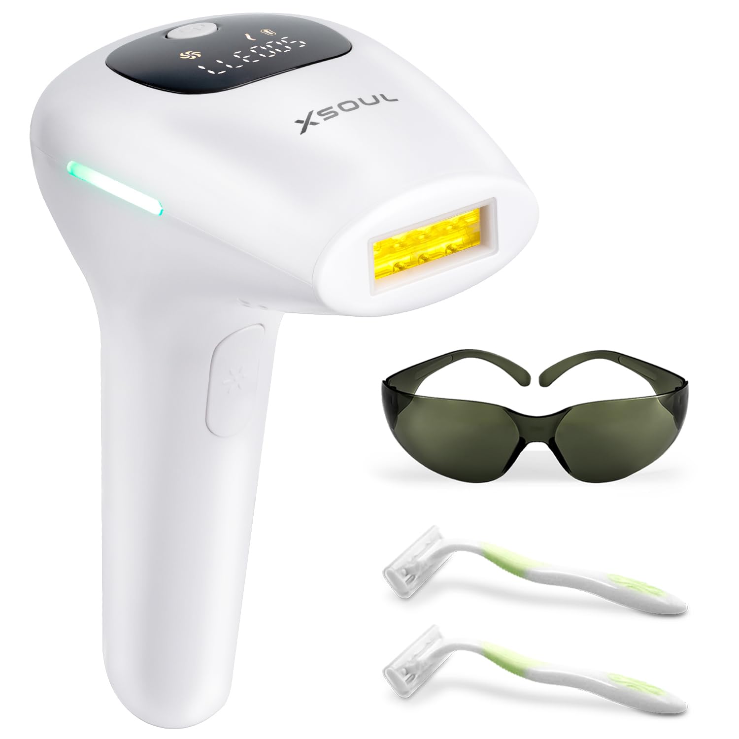 At-Home IPL Hair Removal for Women and Men Permanent Hair Removal 999,999 Flashes Painless Hair Remover on Armpits Back Legs Arms Face Bikini Line, Corded