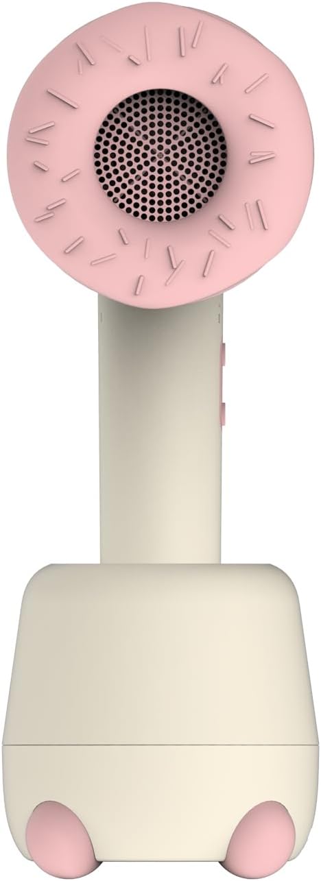 Cordless Hair Dryer for Baby, Mini Kids Hair Blow Dryer Rechargeable Low Noise Gentle Heat for Infant Butt Skin with 3 Speed Settings, 0-3 Years Using (Pink) - Image 2