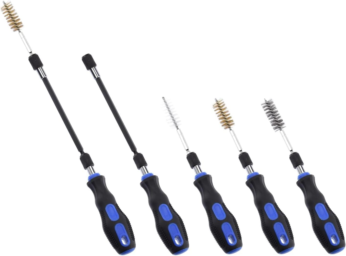NEIKO 00325A Wire Brush Drill Attachments with 1/4-Inch Hex Shank, SAE and MM Brushes Assortment, Mountable on Power Drill or Die Grinder, 38-Piece Set - Image 3
