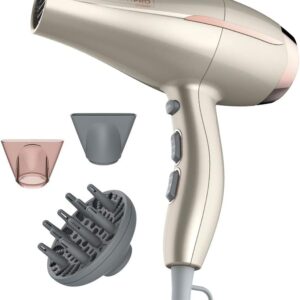 INFINITIPRO BY CONAIR Frizz Free Pro Hair Dryer ~ 2x the Shine - 3x the Frizz Control, Rose Gold