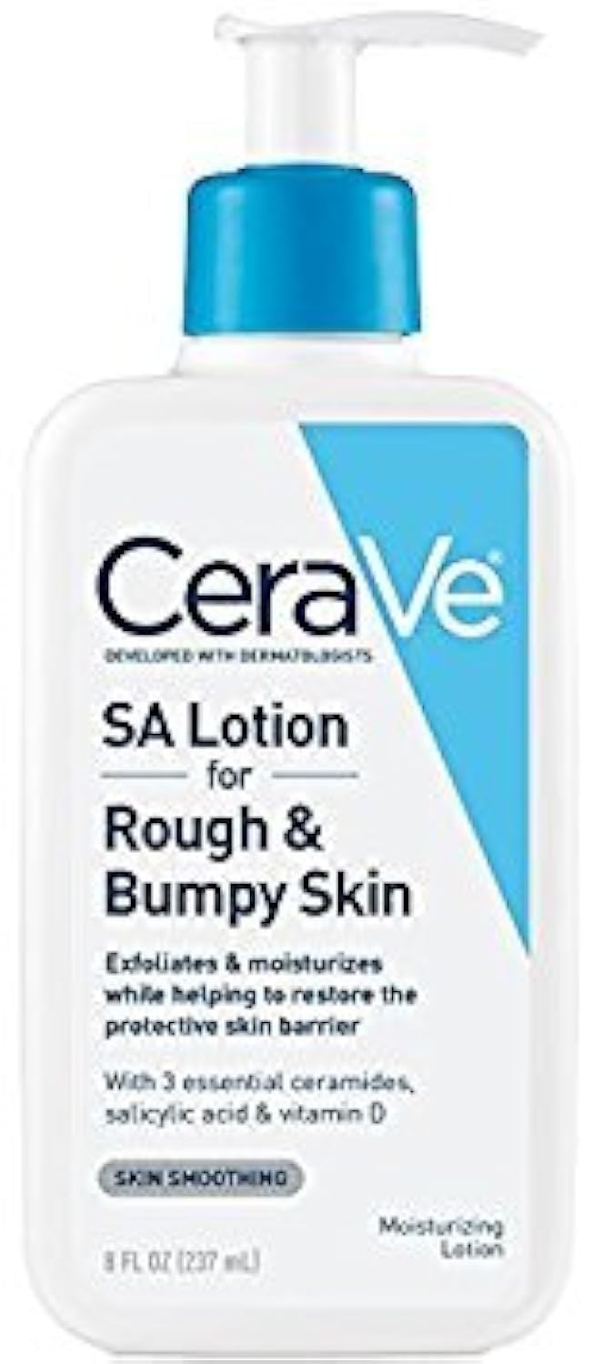 CeraVe SA Lotion for Rough & Bumpy Skin, Vitamin D, Hyaluronic Acid, Lactic Acid & Salicylic Acid Lotion, Fragrance Free & Allergy Tested, 8 Ounce - Image 2