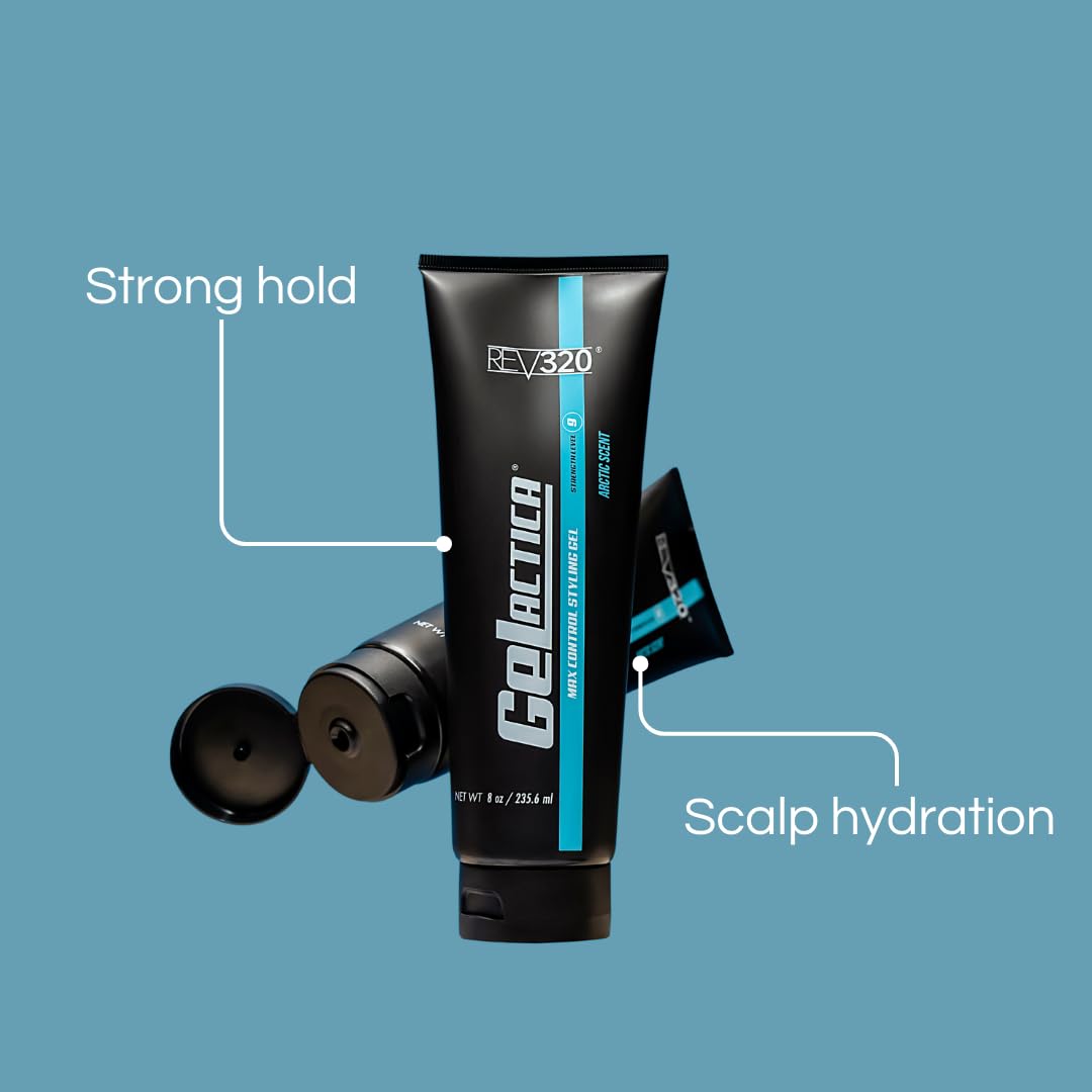 Max Control Hair Gel for Men, Alcohol-Free, Strong Hold Styling Gel, Natural Extracts for Long-Lasting Hold and Shine, Slick Back Hair Style 32 Oz - Image 5
