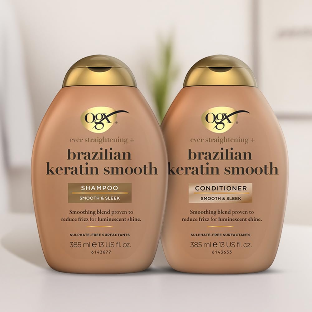 Ever Straightening + Brazilian Keratin Therapy Smoothing Shampoo with Coconut Oil, Cocoa Butter & Avocado Oil for Lustrous, Shiny Hair, Paraben-Free, Sulfate-Free Surfactants - Image 12