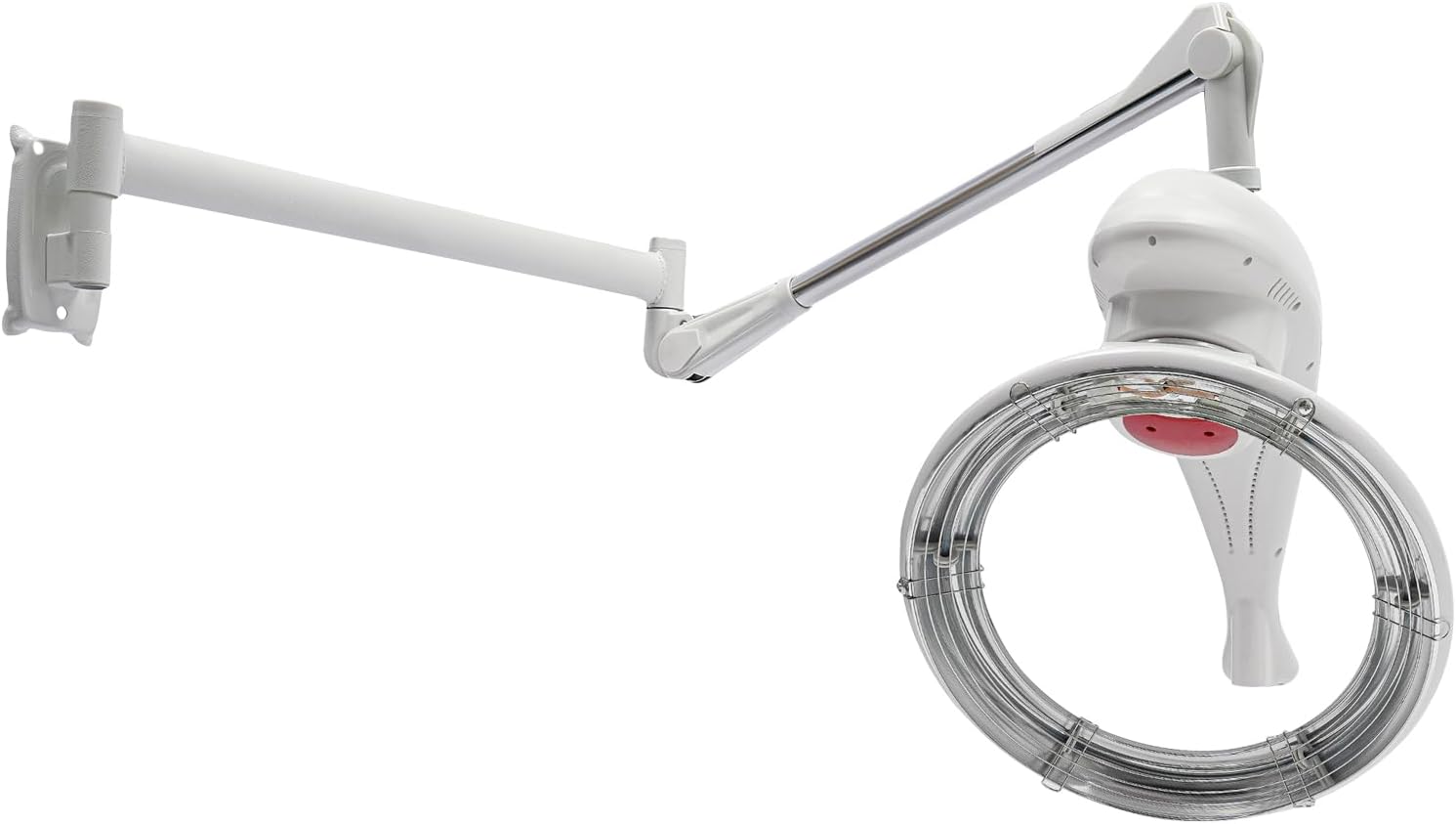 Hair Heat Lamps for Salon, Professional Hair Color Processor Machine, 104-140℉ Styling Perming Dryer, Wall Mount Orbiting Rotating Hair Treatment Machine, Salon Heat Lamp Headed Lamp (White)