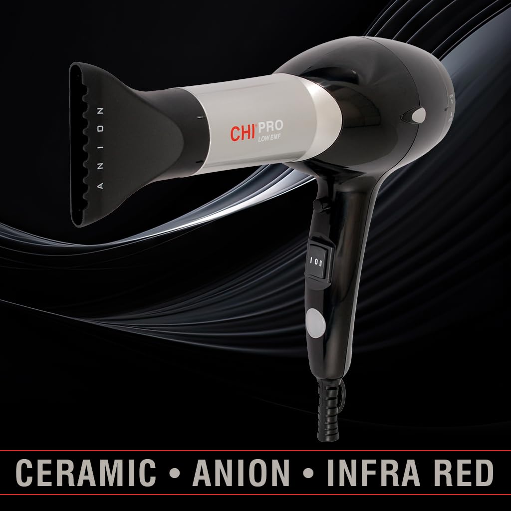 CHI Pro Hair Dryer, Ceramic Heater Reduces Frizz & Static Electricity, Helps Dry Hair Faster & Promotes Moisture & Shine - Image 3