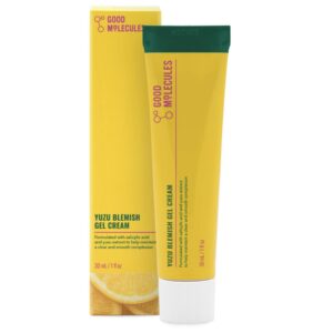Good Molecules Yuzu Blemish Gel Cream - Lightweight Gel Moisturizer with Salicylic Acid, BHA and Natural Extracts to Target Acne, Even Skin Tone, and Texture - Skin Care for Face
