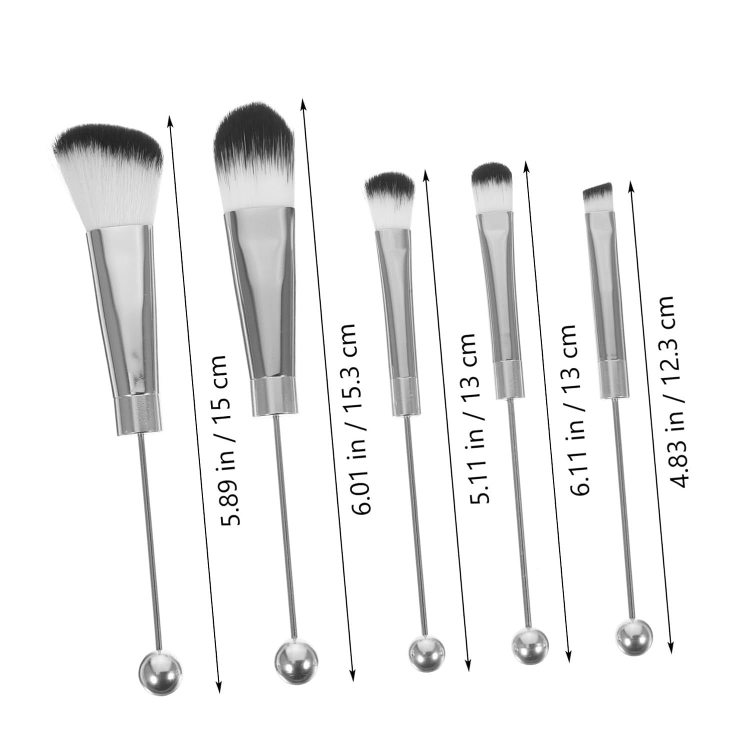 5pcs Makeup Brush Handles Blush Eyeshadow and Powder Brushes for Women Versatile Tools for Home and Beauty for - Image 2