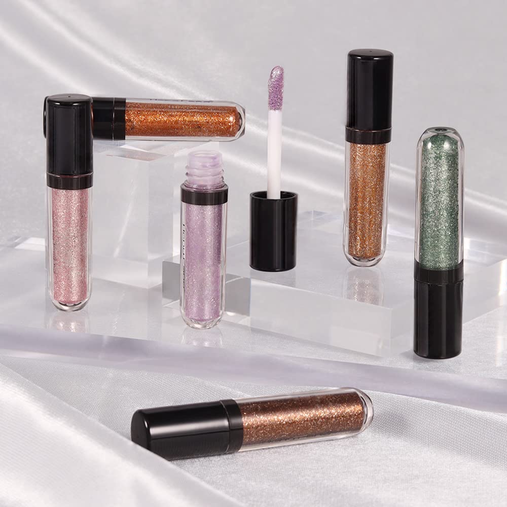 6 Colorful Shades Waterproof Liquid Glitter Eyeshadow Eyeliner Sticks Kit – Long Wearing Professional Eye Makeup Set,sombras de ojos,Set B - Image 5