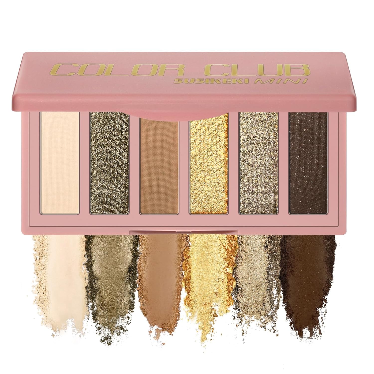 6 Colors Mini Naked Eyeshadow Makeup Palette Olive-colored Neutral Tone Eye Shadow Matte & Shimmer Nude Make Up Pallet with Mirror Blendable Highly Pigmented Travel Size Gift Kit 04