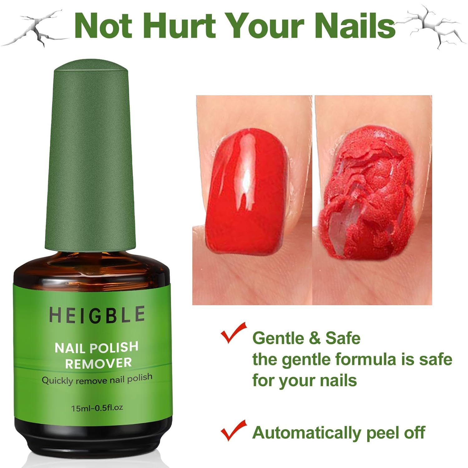 6 Pack Gel Nail Polish Remover 15ml Gel Remover for Nails Within 3-5 Minutes Quickly and Easily Soak off Polish Remover - Image 2