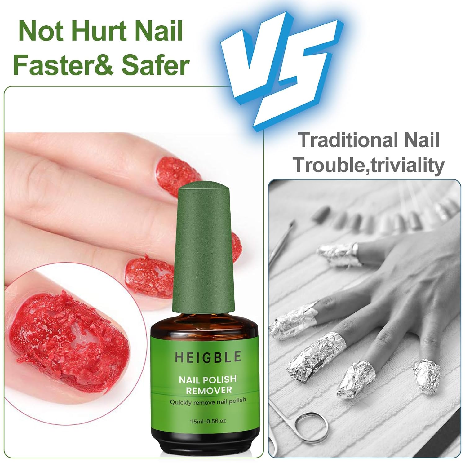 6 Pack Gel Nail Polish Remover 15ml Gel Remover for Nails Within 3-5 Minutes Quickly and Easily Soak off Polish Remover - Image 5
