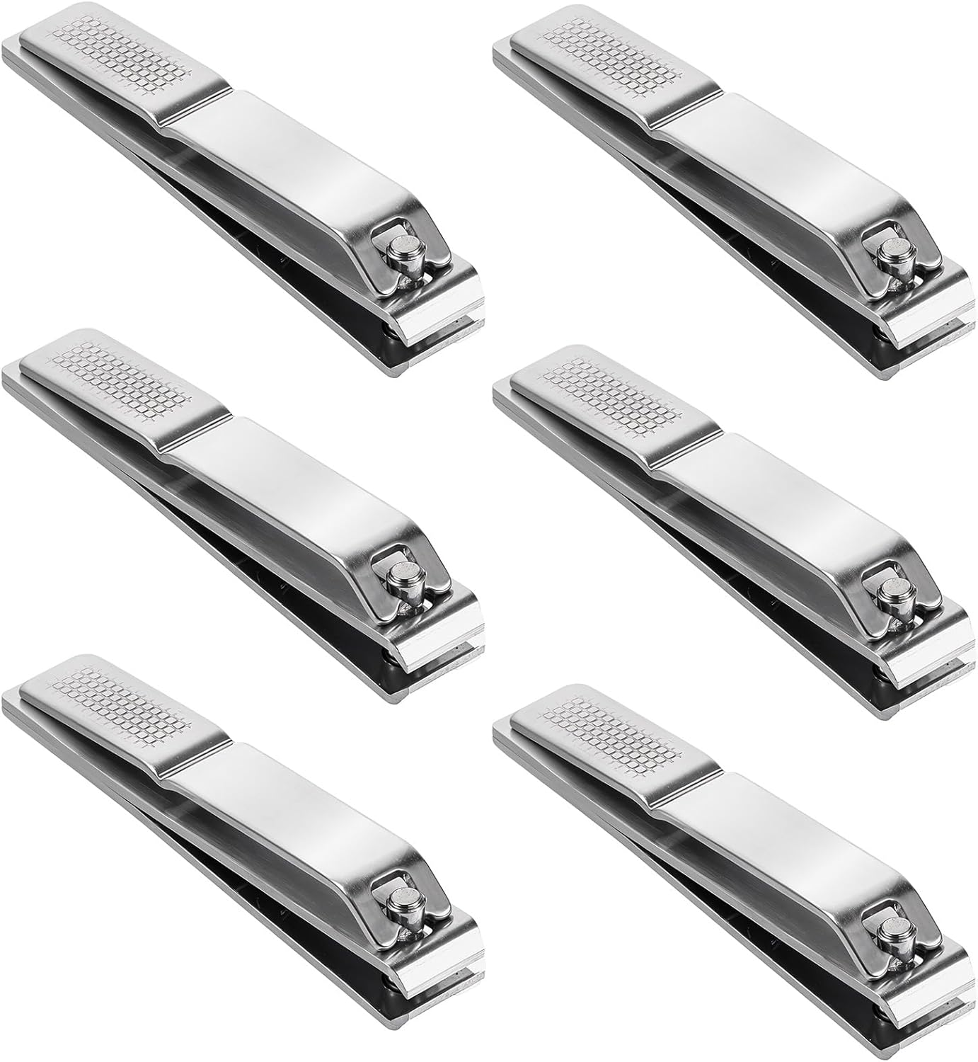 6 Pieces Straight Nail Clippers for Thick Nails Edge Toenails Clippers Stainless Steel Nails Cutters Heavy Duty Fingernail Clipper for Men Women - Image 7