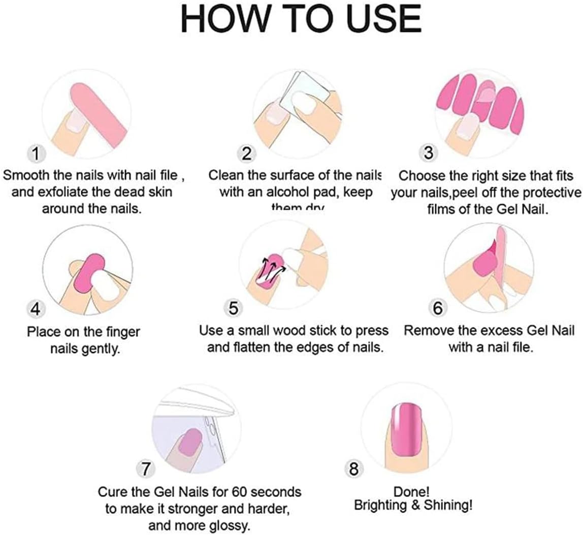 6 Sheets Breast Cancer Awareness Gel Nail Stickers Breast Cancer Nail Polish Stickers Pink Ribbon Nail Wraps for Short Nails Gradient Pink Cute Nails Design Fall Holiday Nail Decals for Women Manicure - Image 7