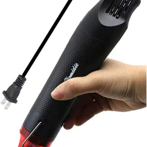 6.56FT Long Heat Gun, Uptdae Version Homidic Mini Handheld Hot Air Gun, Electric 300W Portable Heat Gun for DIY Craft Embossing, Shrink Wrapping PVC, Drying Paint, Clay, Rubber Stamp